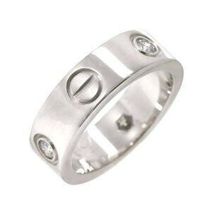 Cartier Love Ring Diamond 3P 18K White Gold 750 size48 4-4.5(US) 90282321